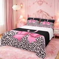 thumbnail image 1 of Erosebridal Pink Glitter Leopard Print Queen Sheet Sets,Initial Letter J Alphabet Bed Set For Kids Girls 4-Piece, 1 of 6