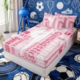 thumbnail image 1 of Erosebridal Pink Gymnastics Word Print Zipper Twin Comforter Sets with Fitted Sheet and 2 Pillowcases,Dancer Silhouette Pale Pink Base Accent Zipper Bedding Set,Blush White,4-Piece,Pink Reversible, 1 of 6