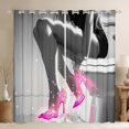 thumbnail image 1 of Erosebridal Pink High Heels Curtains Pack of 2 (42Wx63L),Bling Glitter 30%-50% Black Out Curtains,Dreamy Princess Curtains for Living Room,Fashion Room Decorative, 1 of 6