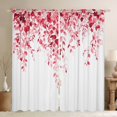 thumbnail image 1 of Erosebridal Pink Leaf Curtains and Drapes (42x90), Eucalyptus Plant 30%-50% Blackout Curtains for Bedroom, Teens Adult, 1 of 6
