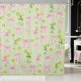 thumbnail image 1 of Erosebridal Pink Martini Glass Bow Shower Curtain 72Wx84L for Girls, Girly Cocktail Olive Cherry Waterproof Bathroom Shower Curtain, 1 of 5