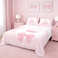 thumbnail image 1 of Erosebridal Pink Princess Crown Bed Sheets,Cartoon Cute Bowtie King Sheets For Kids Girls 4-Piece, 1 of 6