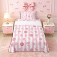 thumbnail image 1 of Erosebridal Pink Starfish Bow Knot Twin Sheet Sets 3pcs for Girls,Ocean Theme Geometric Stripes Bedding for Teens Adults,Luxury Bedroom Decor, 1 of 5