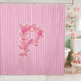thumbnail image 1 of Manfei Pink Waterproof Shower Curtain 72Wx84L Monogram Bathroom Waterproof Shower Curtain, Pink K, 1 of 5
