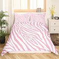 thumbnail image 1 of Erosebridal Pink Zebra Print Duvet Cover, Dreamy Animal Comforter Cover, Cartoon Decor, 2 Pieces（No Comforter）, 1 of 6