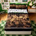 thumbnail image 1 of Erosebridal Pixel Grass Block Zipper Queen Comforter Set with Fitted Sheet and 2 Pillowcases for Boys, Brown Green Game Zipper Bedding Set, Gamepad Reversible, 4-Piece, 1 of 7
