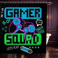 Erosebridal Pixel Warm Esports Gamepad Shower Curtain 72Wx84L,Gamer ...