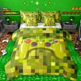 thumbnail image 1 of Erosebridal Pixelated Miners Gamer Kids 7-Piece Twin Bedding Sets,Cool Video Game Bedding Comforter Set For Console Gamer,Reversible, 1 of 7