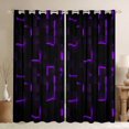 thumbnail image 1 of Erosebridal Plaid Buffalo Curtains Pack of 2 (42Wx63L),Geometric Grid Black Out Curtains,Neon Gradient Curtains for Living Room,Boys Bedroom Decor, 1 of 6