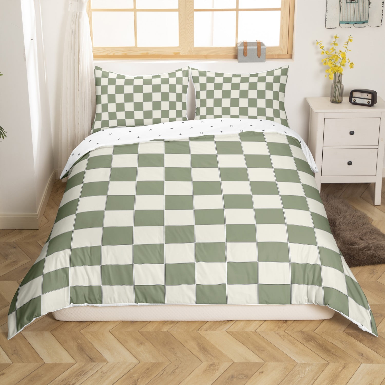 BAMBOO CHECKERED DUVET COVER main image 1
