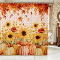 thumbnail image 1 of Erosebridal Plaid Floral Shower Curtain 72Wx84L,Fall Harvest Bathroom Shower Curtain,Light Pink, 1 of 6