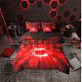 thumbnail image 1 of Erosebridal Plaid Grid Bed in a Bag Full size,Geometric Checkerd Bed Set,Futuristic Cubes Bedding Full Size,Breathable Geometric Bedroom Decor,Reversible,7pcs, 1 of 6