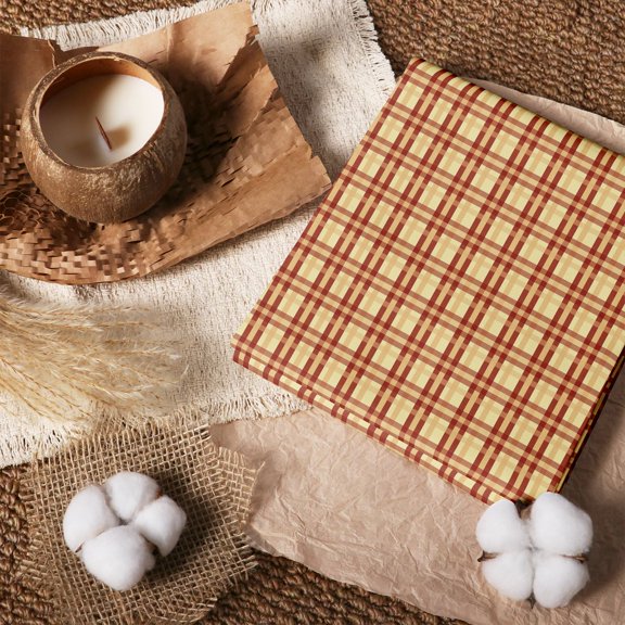 Erosebridal Plaid Print Rustic 100% Cotton Fabric by the Yard 1 Yard, Tartan Grid Home Decor Fabric by the Yard
