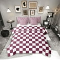 thumbnail image 1 of Erosebridal Plaid Square Bed in a Bag Full size,Geometric Buffalo Bed Set,Checkered Decor,7pcs, 1 of 5