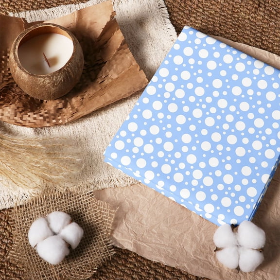 Erosebridal Polka Dot Cornflower 100% Cotton Fabric by the Yard 1 Yard, Round Speck Home Decor Fabric by the Yard