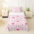 thumbnail image 1 of Erosebridal Princess Bow Girls Twin Sheet Sets, Spring Flower Bedding, 3pcs, 1 of 5