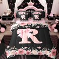 thumbnail image 1 of Erosebridal Princess Bow R Twin Bedding Sets 7-Piece, Spring Flower Bedding Comforter Set, Pink Reversible, 1 of 7