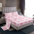 thumbnail image 1 of Erosebridal Princess Bow Tie Bed Sheets Twin , Bowknot Crown Polka Dots Bedding Twin Size, Pink, 3pcs (Top Sheet, Fitted Sheet, Pillowcase), 1 of 6