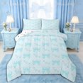thumbnail image 1 of Erosebridal Princess Bowknot Queen Comforter Set 3pcs for Kids Girls,Polka Dots Love Heart Bedding Comforter Set for Teens,Ultra Soft Home Decor, 1 of 6