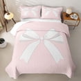 thumbnail image 1 of Erosebridal Princess Bowknot Quilt King For Bowtie Lovers,Kids Cute Bows King Coverlet Set,3-Piece, 1 of 7