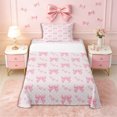 thumbnail image 1 of Erosebridal Princess Bowknot Twin Sheet Sets 3pcs for Kids Girls,Polka Dots Love Heart Bedding for Teens,Microfiber Bedroom Decor, 1 of 5