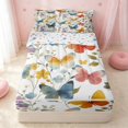 thumbnail image 1 of Erosebridal Princess Butterfly Zipper Twin Comforter Sets with Fitted Sheet and 2 Pillowcases, Chic Wildlife Zipper Bedding Set, Stars Reversible, Soft Pastel, Stars Reversible, 1 of 7