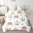 thumbnail image 1 of Erosebridal Princess Castle Bedding Sets, Cartoon Pumpkin Cart Comforter Sets with Sheets, Girly Cartoon Reversible Bed Sheets Set, Breathable Bedroom Decor, 7pcs, 1 of 6
