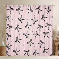 thumbnail image 1 of Erosebridal Princess Ribbon Bowknot Blackout Curtains Set of 2 (52x84 Each),Black Bowtie Gifts Window Curtains For Kids Girls, 1 of 7