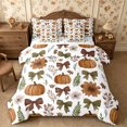 thumbnail image 1 of Erosebridal Pumpkin Bow King Bedding 7pcs,Fall Harvest King Bed in a Bag,Multi White,Reversible, 1 of 6