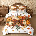 thumbnail image 1 of Erosebridal Pumpkin Bow Queen Bedding 7pcs,Fall Harvest Bedding Comforter Set Queen,Cream,Reversible, 1 of 6