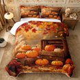 thumbnail image 1 of Erosebridal Pumpkin Harvest Quilt King 3 Pieces,Happy Fall King Coverlet Set,Gold,1 Bedspread and 2 Pillowcases, 1 of 7