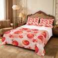 thumbnail image 1 of Erosebridal Pumpkin Leaves Bed Sheets 4-Piece,Fall Harvest Full Size Sheets,Rose,1 Flat Sheet, 1 Fitted Sheet and 2 Pillowcases, 1 of 6
