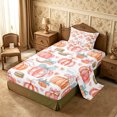 thumbnail image 1 of Erosebridal Pumpkin Sweets Twin Sheets 3pcs,Cute Fall Bedding,Light Blue,1 Flat Sheet, 1 Fitted Sheet and 1 Pillowcase, 1 of 6
