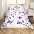 thumbnail image 1 of Erosebridal Purple Butterfly Comforter Cover Twin,Floral Flower Bedding Twin Size,Room Decoration,Reversible,Lightweight,2pcs(No Comforter), 1 of 6