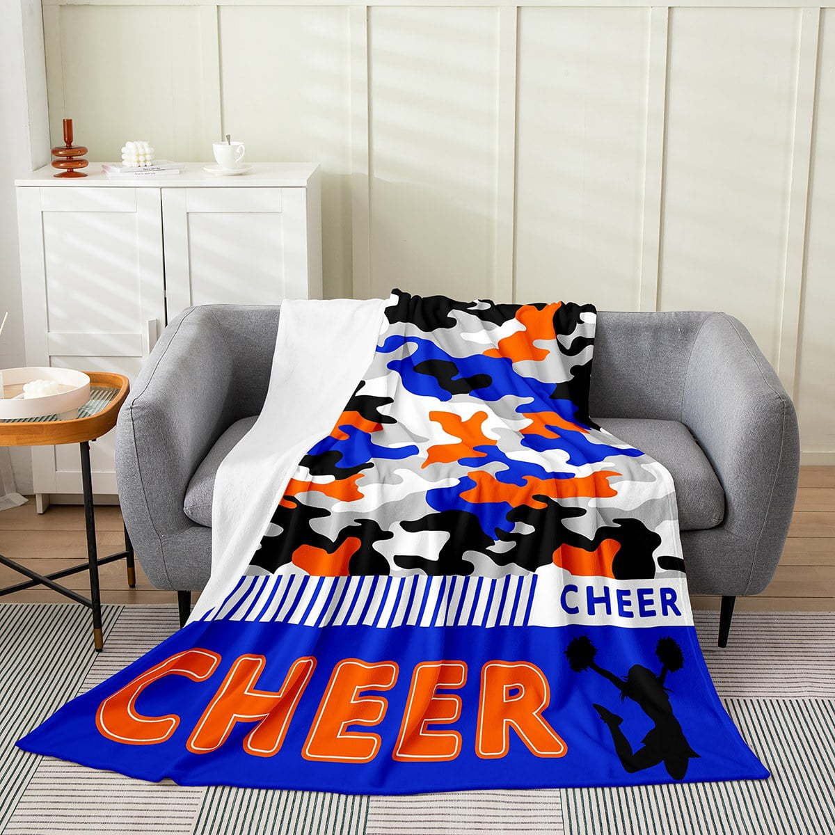Erosebridal Fish Sherpa Throw Blanket - Colorful Fishing Theme, 50x60 Inches, Double-Sided Plush - View #4