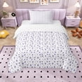 thumbnail image 1 of Erosebridal Purple Floral Twin Comforter Sets for Girls, Chic Flower Bedding Set, Reversible, 2pcs, 1 of 6