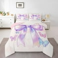 thumbnail image 1 of Erosebridal Purple Gradient Bowknot Bedding Comforter Set, Chic Butterfly Down Comforter, Princess Bedroom Decor, Reversible 2 Pieces, 1 of 8