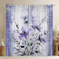 thumbnail image 1 of Erosebridal Purple Groovy Curtains and Drapes (42x84), Watercolor Flower Curtains for Living Room, Daisy Floral Blackout Curtains for Bedroom, Window Drapes Room Decor, 1 of 6