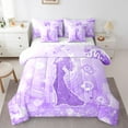 thumbnail image 1 of Erosebridal Purple Princess Bedding Sets Queen Size, Rock and Roll Bedding Queen Size, Disco Music Reversible Comforter Sets with Sheets, Super Cozy Bedroom Decor, 7 Pieces, 1 of 6