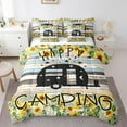 thumbnail image 1 of Erosebridal RV Accessories Camper Car Bedding Twin Size, Happy Camping Comforter Sets with Sheets, Chic Sunflower Duvet Set, Ultra Soft Bedroom Decorative, Reversible 7-Piece, 1 of 5