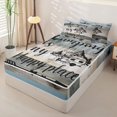 thumbnail image 1 of Erosebridal RV Camper Zipper Queen Comforter Set with Fitted Sheet and 2 Pillowcases, Camp More Worry Less Print Zipper Bedding Set, Gray, 1 of 7