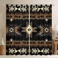 thumbnail image 1 of Erosebridal Boho Bohemian Curtains for Living Room,Black Brown 30%-50% Blackout Curtains Set of 2 (38x45),Curtains Pack of 2 (38x45),Aztec Decor, 1 of 6