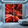 thumbnail image 1 of Erosebridal Race Car Blackout Curtains, Speed Light Window Curtains Pack of 2 (38x45 Each), Red Orange, 1 of 5