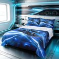 thumbnail image 1 of Erosebridal Race Car King Sheets, Speed Light Bedding, Blue White 4 Pieces (1 Flat Sheet, 1 Fitted Sheet and 2 Pillowcases), 1 of 6