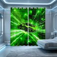 thumbnail image 1 of Erosebridal Race Car Kitchen Curtains, Speed Light Black Out Curtains Pack of 2 (42x63 Each), Green Black, 1 of 5