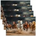 thumbnail image 1 of Erosebridal Race Horse Placemats Set of 4, 3D Animal Table Mats for Dining Table Set of 4, Rustic Farmhouse Decor, 1 of 4