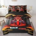 thumbnail image 1 of Erosebridal Racing Car Bedding Sets Twin Size,Geometric Plaid Comforter Sets with Sheets,Red Yellow Bed in a Bag Twin size,Super Cozy Sport Bedroom Decorative,Reversible,7pcs, 1 of 6