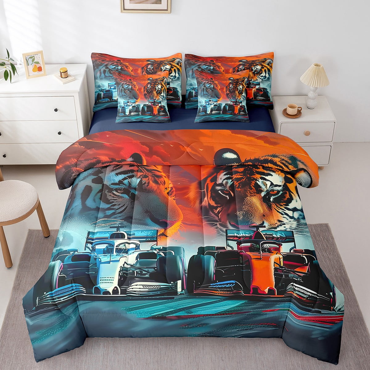 Racing Flag Of Flame Bedding Set