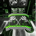 thumbnail image 1 of Erosebridal Racing Car Flag Bed in a Bag Full size, Green Bed Set, 3D Rectangle Decor, Reversible 7pcs, 1 of 5