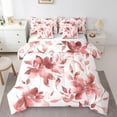 thumbnail image 1 of Erosebridal Red Boho Floral Bedding Twin Size, Retro Botanical Bed in a Bag Twin size, Watercolor Decor, 7-Piece, 1 of 5
